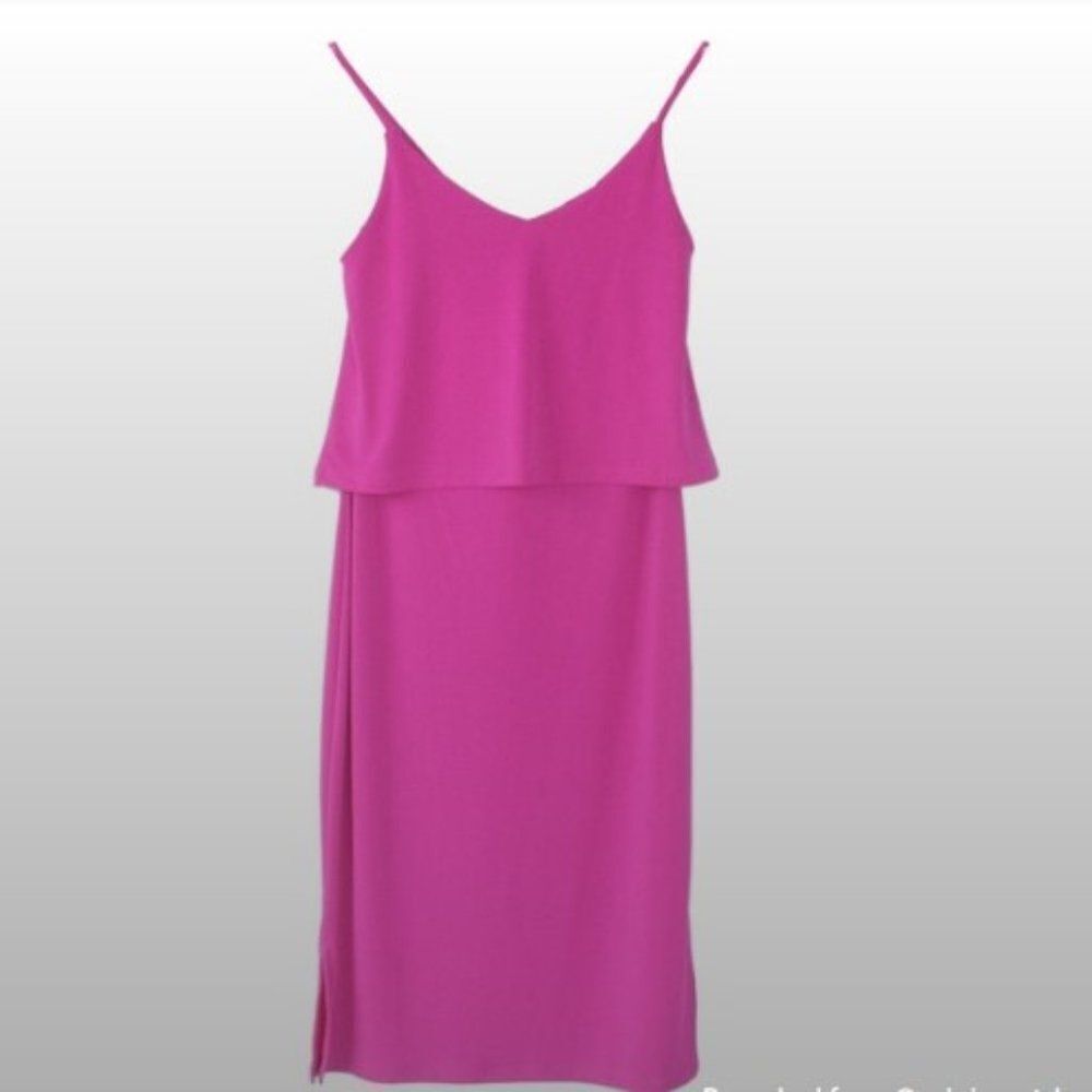Banana Republic Criss Cross Back Fuchsia Night Out Dress XS
